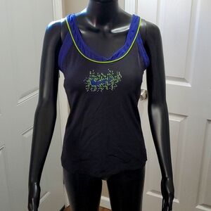 Nike Athletic tank top size 8 medium black blue yellow red